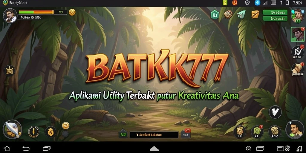 Tampilan antarmuka aplikasi BATIK77 dengan koleksi desain batik.