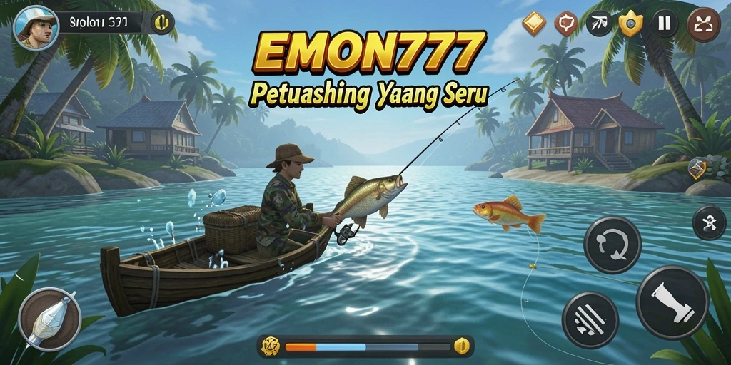 Screenshot EMON777 menampilkan aksi memancing yang mendebarkan.