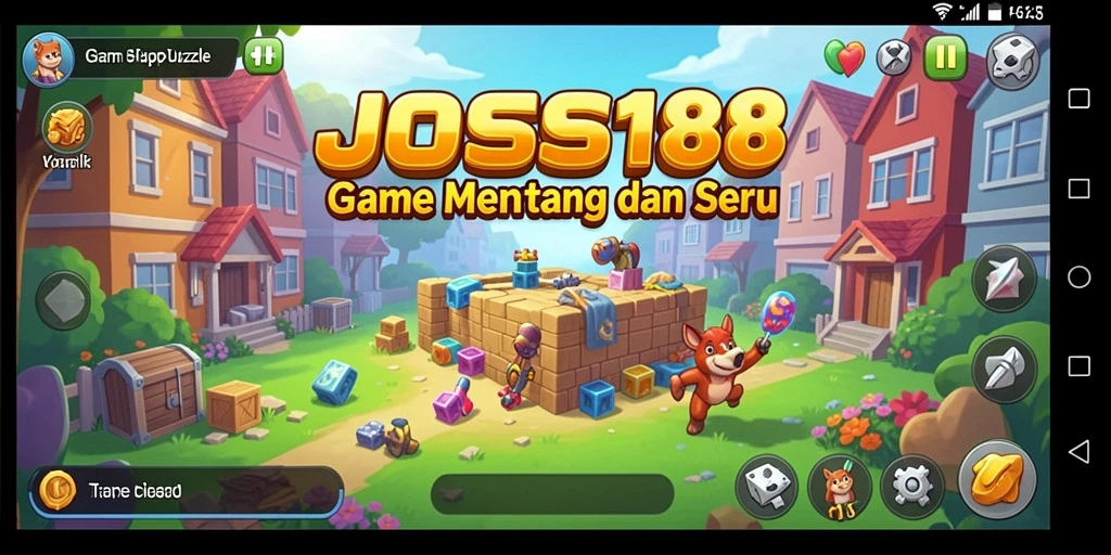 Screenshot gameplay JOSS188 menampilkan tantangan puzzle yang menarik dan grafis warna-warni.