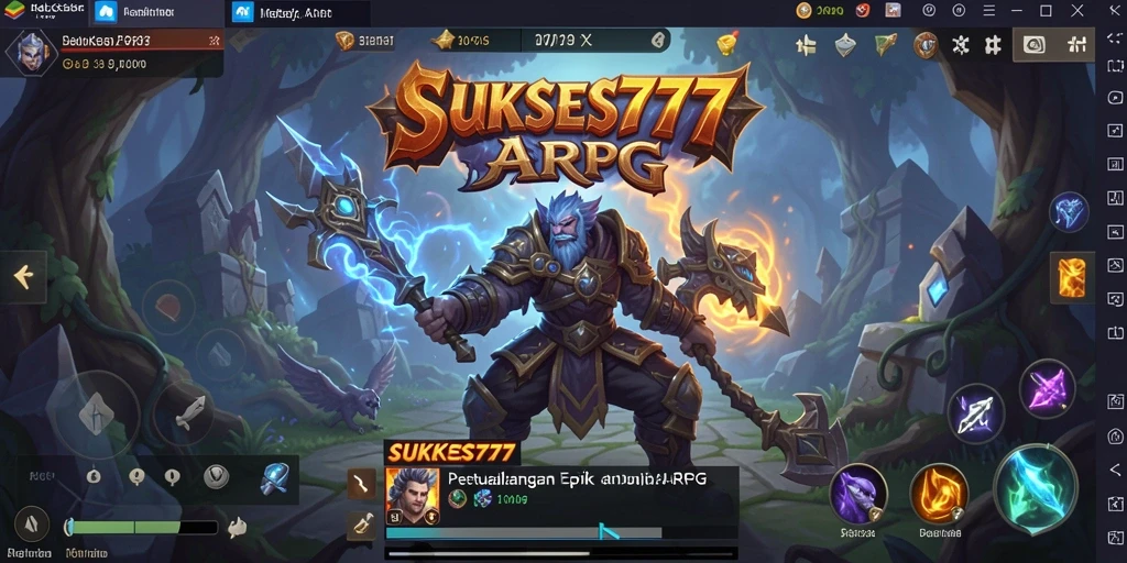 Tampilan gameplay menakjubkan dalam SUKSES777 dengan aksi ARPG yang seru.